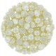 Czech 2-hole Cabochon beads 6mm Alabaster Pastel Lt.Cream